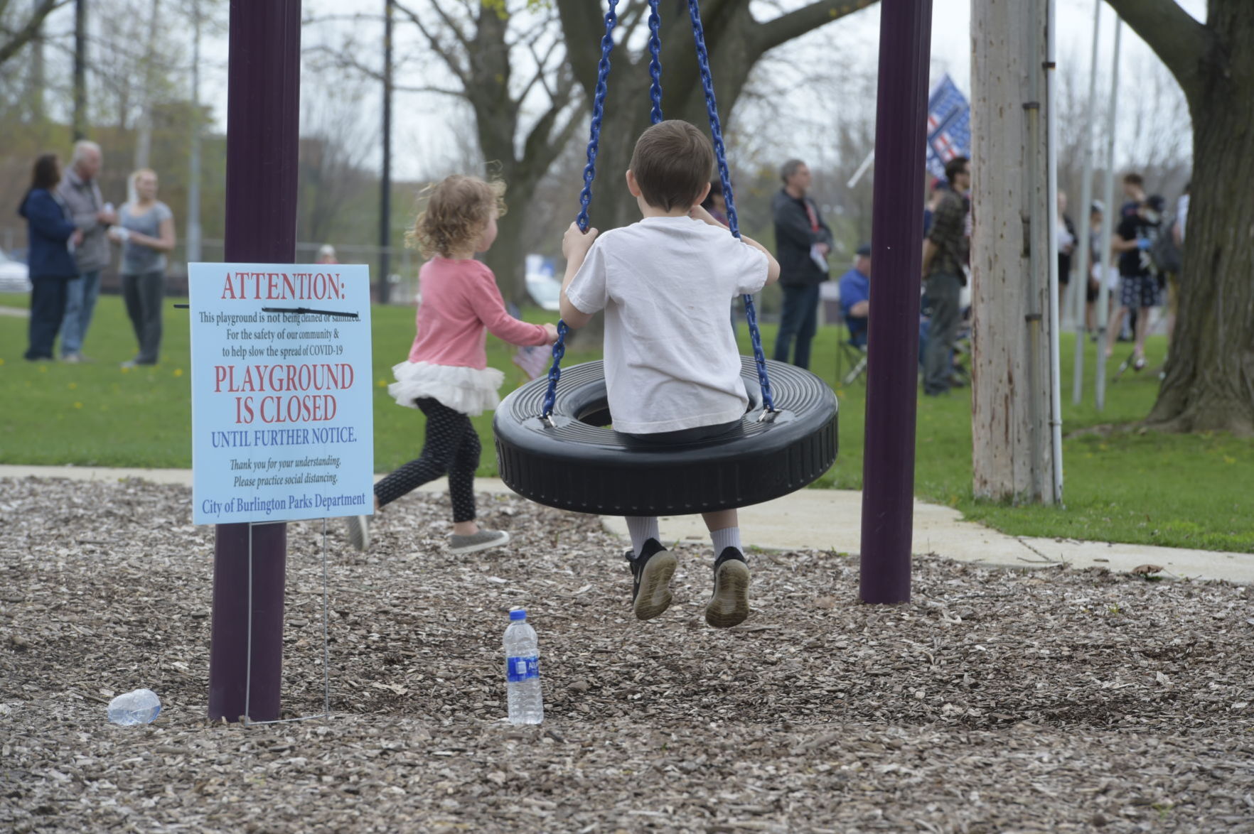 Riding the supposedly off-limits swing